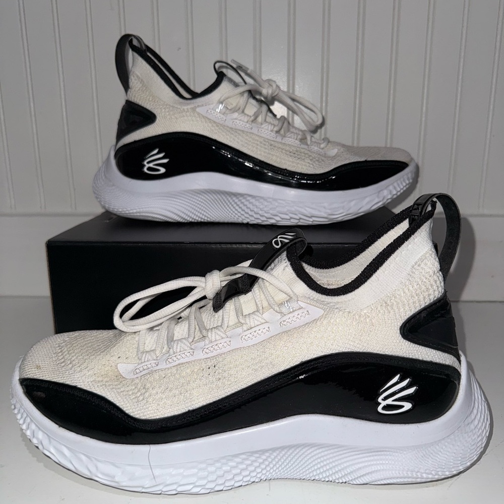 Under Armour White and Black Athletic Shoes